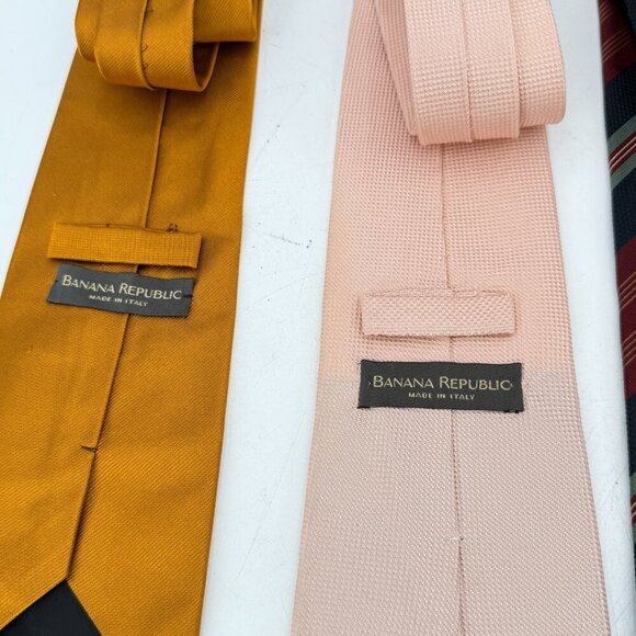 Lot Of 4 Vintage Banana Republic Handmade Silk Neck Ties Men’s Tie 1980s -90s - Picture 6 of 13